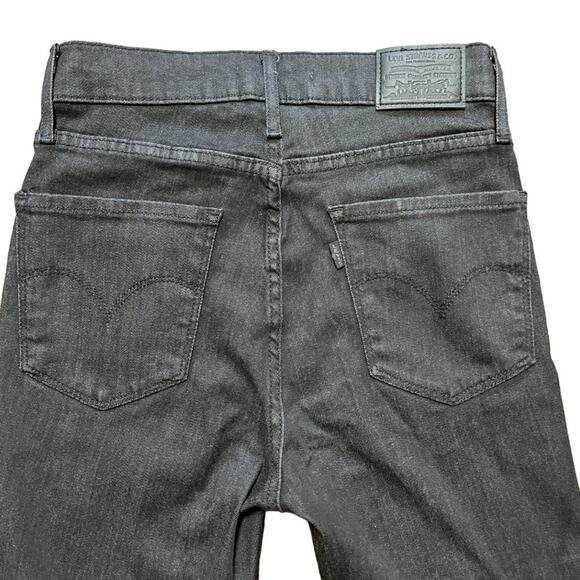 LEVI'S Premium 724 High Rise Straight Hypersoft Jeans in Washed Black SZ 26 - Picture 6 of 12